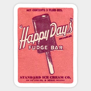 1950s Happy Days Fudge Bar Sticker